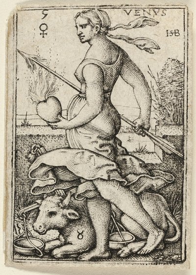 Venus, planche fem fra De syv planeter med stjernetegnene af Hans Sebald Beham