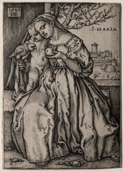 Jomfru med papegøjen af Hans Sebald Beham