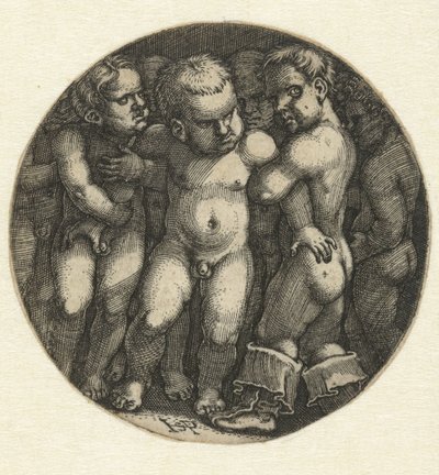 Syv nøgne drenge af Hans Sebald Beham