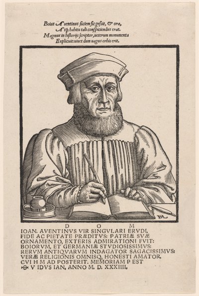 Johann Aventinus Johann Turmair, 1554. af Hans Sebald Lautensack