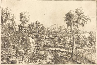 Landskab med en vingård, 1559. af Hans Sebald Lautensack