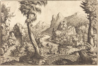Flugten til Egypten, 1558. af Hans Sebald Lautensack