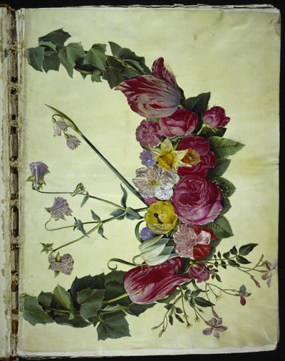 Blomsterkrans af Hans Simon Holtzbecker
