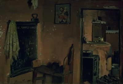 Interiør af et Bondehus af Hans Smidth