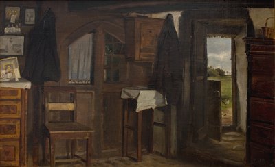 Interiør fra et bondehus af Hans Smidth