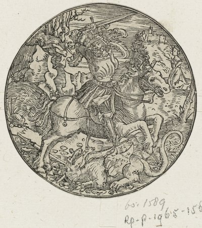 H. Joris dræber dragen af Hans Springinklee (manner of)