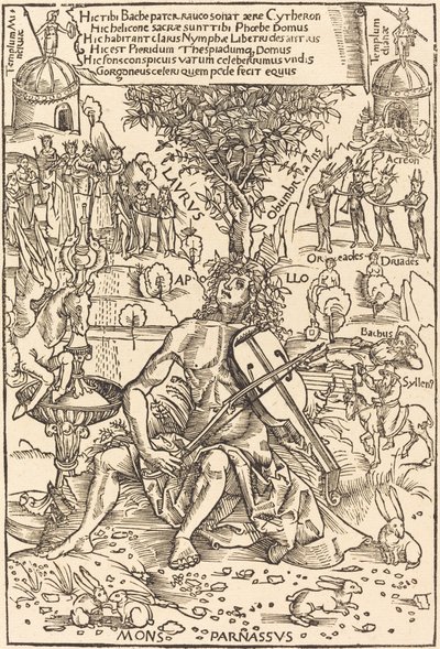 Apollon på Parnassus af Hans Süss von Kulmbach