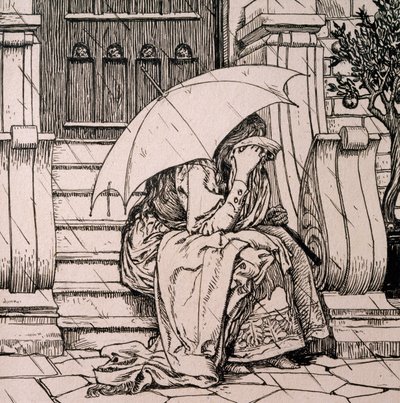 Illustration til eventyr af HC Andersen (1805-1875) af Hans Tegner