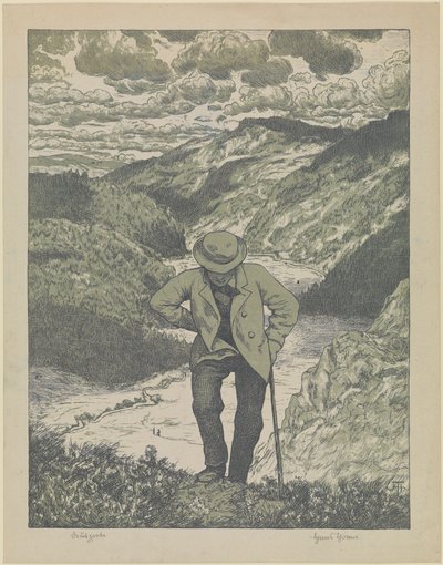 Vandreren (Meisterblatt) af Hans Thoma
