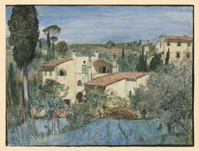 En villa i udkanten af Firenze af Hans Thoma