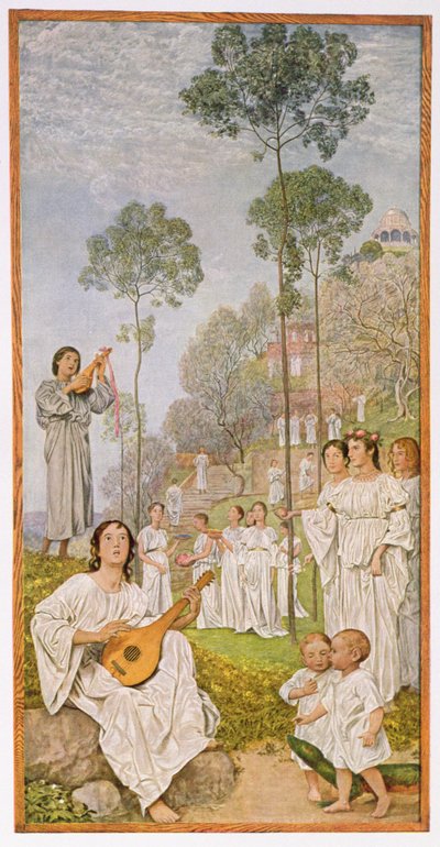 Himlen, illustration fra "Festkalender" udgivet i Leipzig omkring 1910 af Hans Thoma