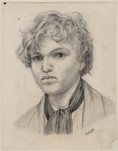 Selvportræt af en ung person af Hans Thoma
