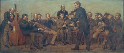 Landligt musikband af Hans Thoma