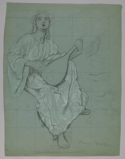 Lutnistka (forside og bagside) af Hans Thoma
