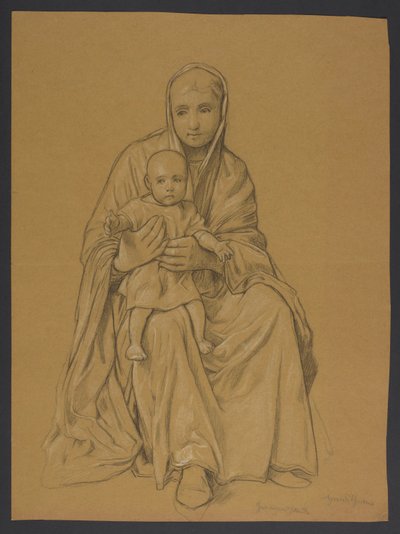 Maria med Jesus på skødet af Hans Thoma