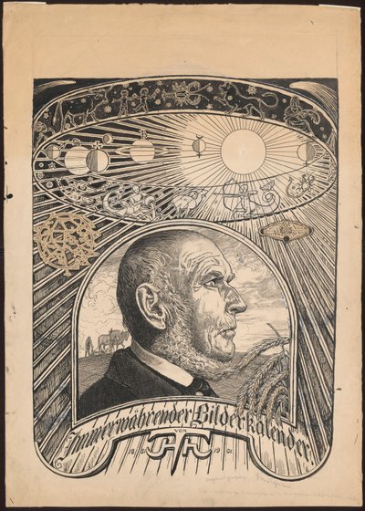 Forslagsdesign til »Den evige kalender i billeder« af Hans Thoma
