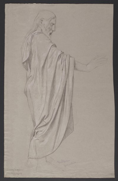 En skitse af Kristus-figuren af Hans Thoma