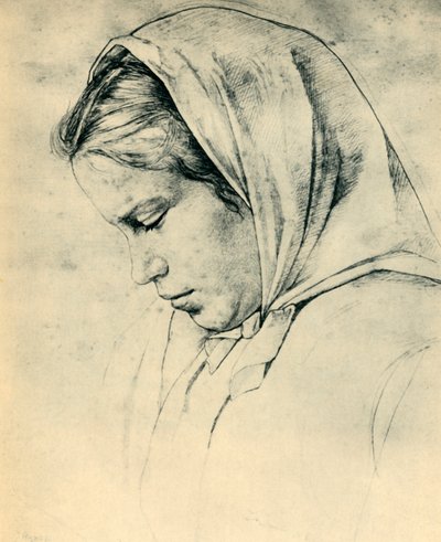 Kunstnerens søster Agathe, 1866, 1943. af Hans Thoma