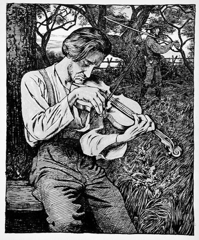 Spillemanden af Hans Thoma
