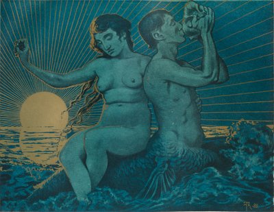 Triton og Nereide, 1895 af Hans Thoma