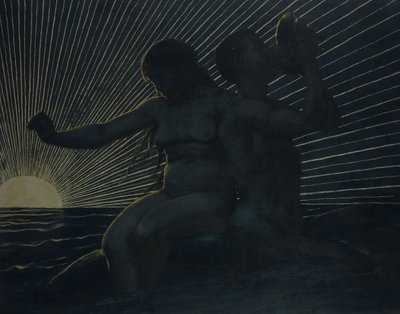 Triton-par, 1892 af Hans Thoma