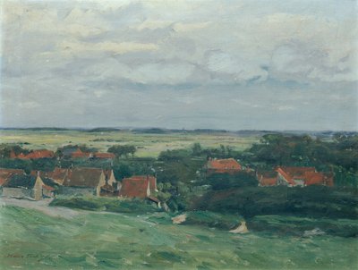hollandsk landskab af Hans Tichy