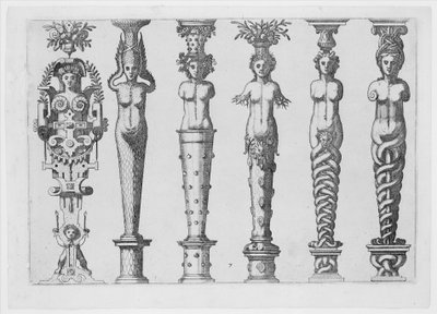 Caryatidum ... eller Athlantidum multiform ..., ca. 1565. af Hans Vredeman de Vries