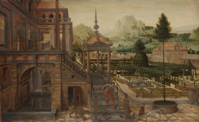 Palace Gardens med stakkels Lazarus i forgrunden af Hans Vredeman de Vries