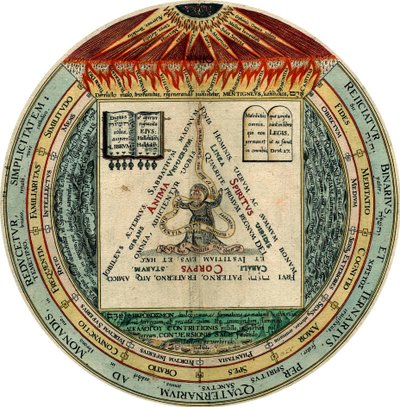 De fire, de tre, de to og den ene, 1595. af Hans Vredeman de Vries