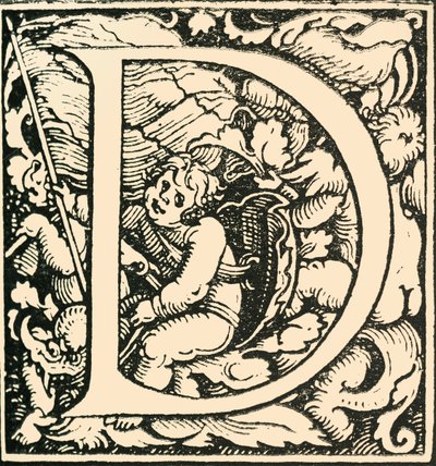 D - Et alfabet af Hans Weiditz, c1520-1521, 1908. af Hans Weiditz