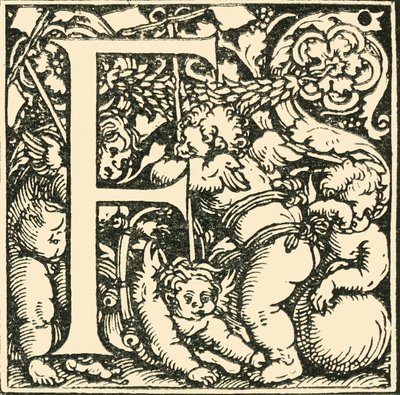 F - Et alfabet af Hans Weiditz, c1520-1521, 1908. af Hans Weiditz