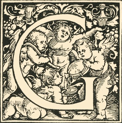 G - Et alfabet af Hans Weiditz, c1520-1521, 1908. af Hans Weiditz