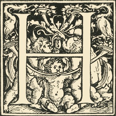 H - Et alfabet af Hans Weiditz, c1520-1521, 1908. af Hans Weiditz