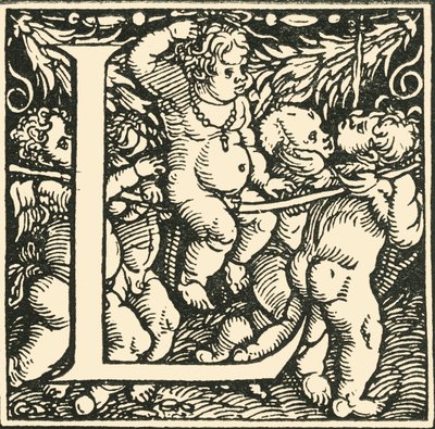L - Et alfabet af Hans Weiditz, c1520-1521, 1908. af Hans Weiditz
