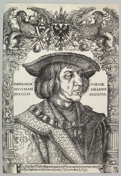 Portræt af kejser Maximilian I, 1519. af Hans Weiditz