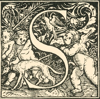 S - Et alfabet af Hans Weiditz, c1520-1521, 1908. af Hans Weiditz