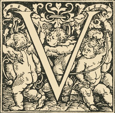 V - Et alfabet af Hans Weiditz, c1520-1521, 1908. af Hans Weiditz