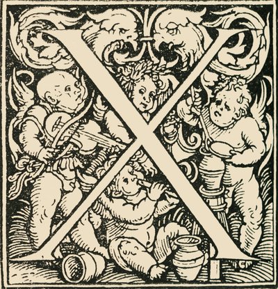 X - An Alphabet af Hans Weiditz, c1520-1521, 1908. af Hans Weiditz
