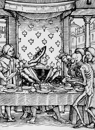 Døden og kongen, fra Dødedansen, gravering af Hans Lutzelburger, ca. 1538 af Hans after Holbein the Younger