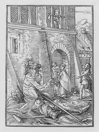Holbeins Dødedans: Tiggeren af Hans after Holbein the Younger