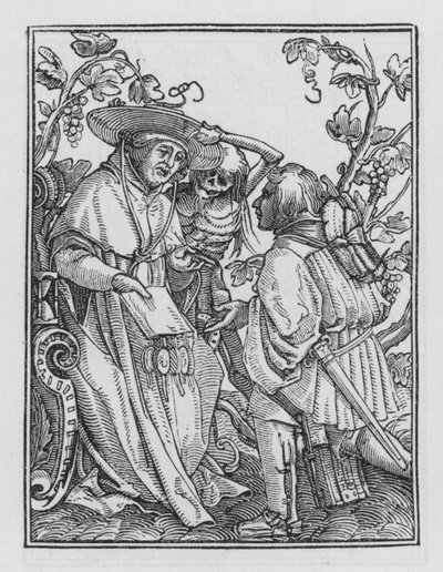 Holbeins Dødedans: Kardinalen af Hans after Holbein the Younger