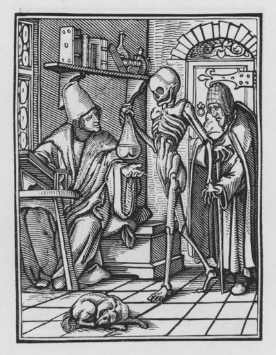 Holbeins Dødedans: Lægen af Hans after Holbein the Younger