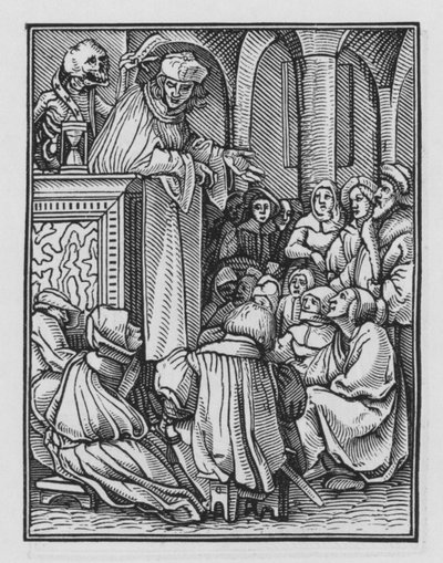Holbeins Dødedans: Prædikanten af Hans after Holbein the Younger
