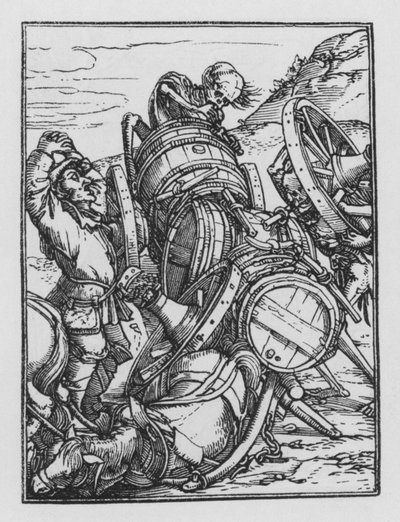 Holbeins Dødedans: Vognmanden af Hans after Holbein the Younger