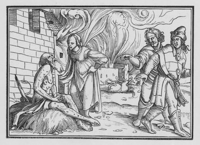 Job irettesætter sin kone, Job II, 9 af Hans after Holbein the Younger