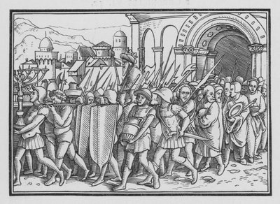 Shishak ødelægger Jerusalem, 2 Krønikebog XII, 9 af Hans after Holbein the Younger