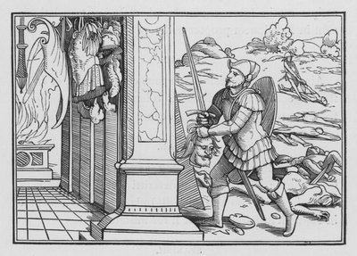 Sauls omstyrtelse og død, 1 Krønikebog X, 10 af Hans after Holbein the Younger