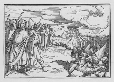 Koras, Datans og Abirams oprør, Numbers XVI, 33 af Hans after Holbein the Younger