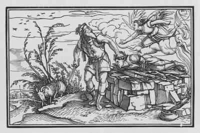Retssagen mod Abrahams tro, 1. Mosebog XXII, 10 af Hans after Holbein the Younger