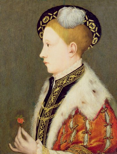 Kong Edward V (1537-53) af Hans school of Holbein